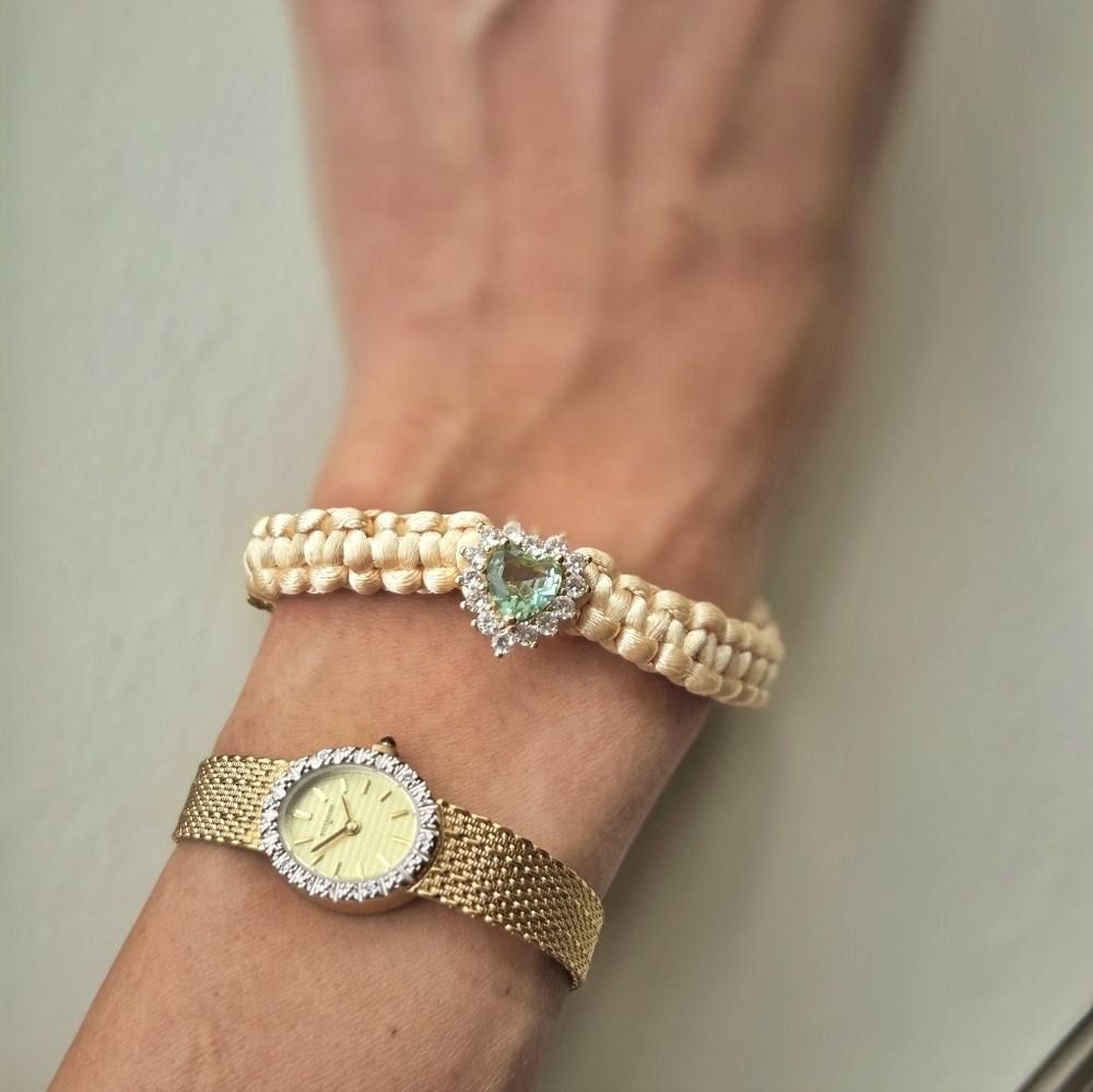 Handmade Silk Gold Filled Macrame Bracelet - Picture 2 of 2